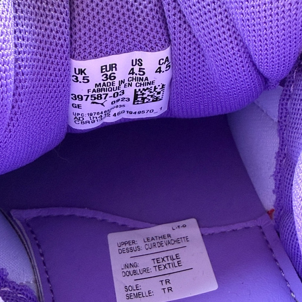 PUMA x Rihanna FENTY Creepers Purple Suede Platform Sneakers Women’s 4.5 NWOT - Picture 8 of 9